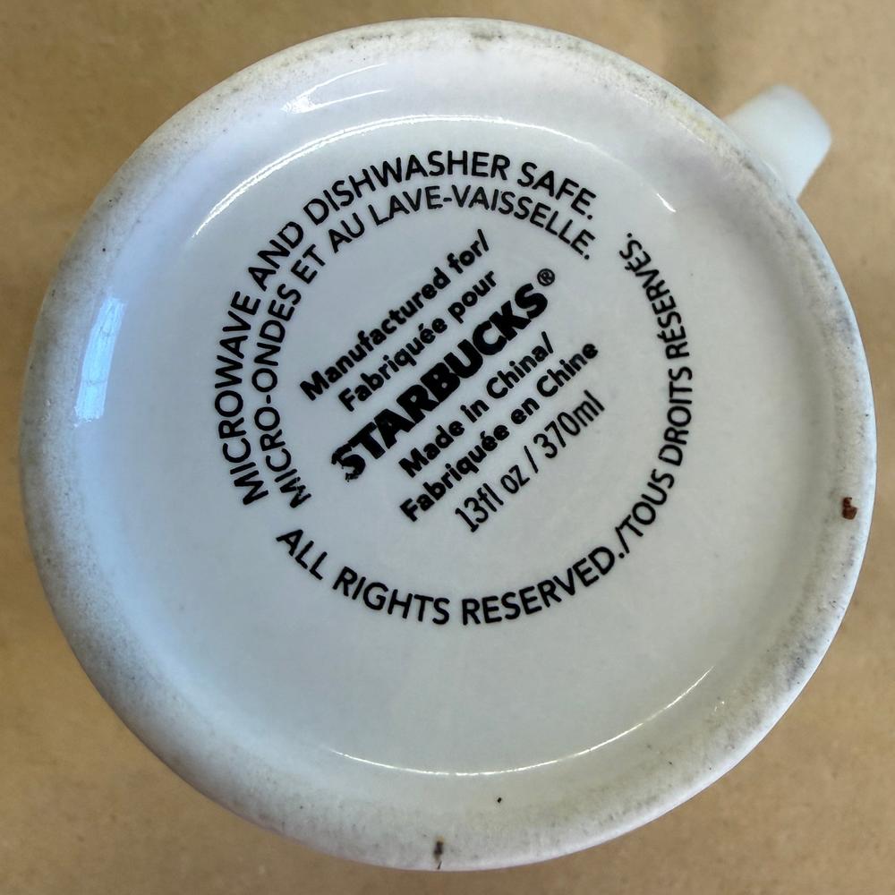 Starbucks Large Holiday Red Ornaments with Large Handle Mug