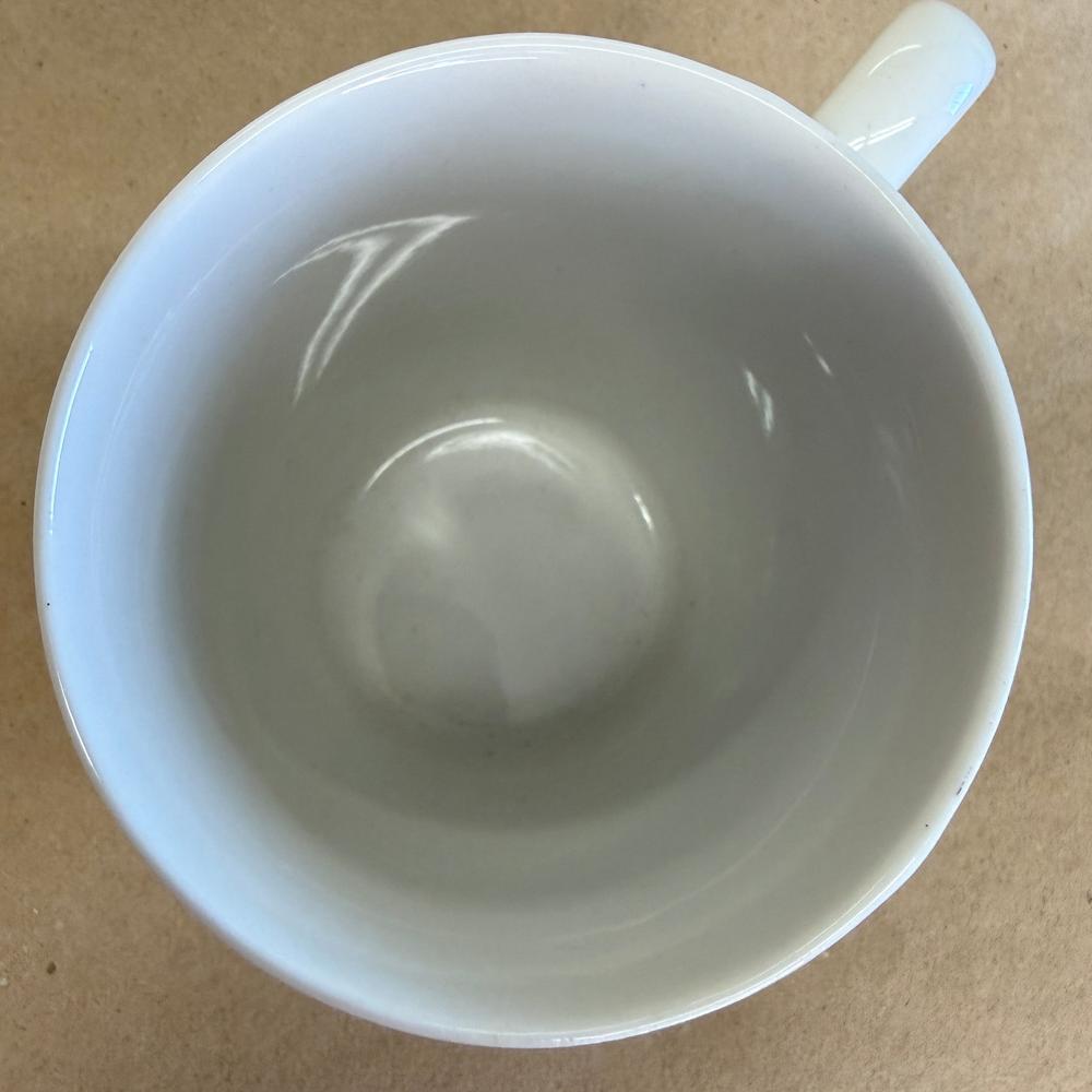 Starbucks White with Green Logo Tear Drop Handle Mug-2007