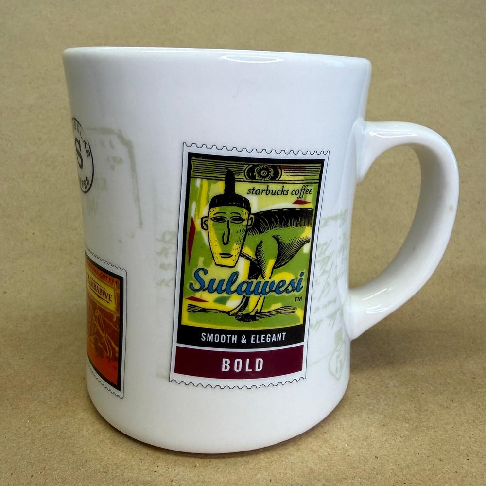 Starbucks Barista Air Mail Stamps Sulawesi Mug-2003