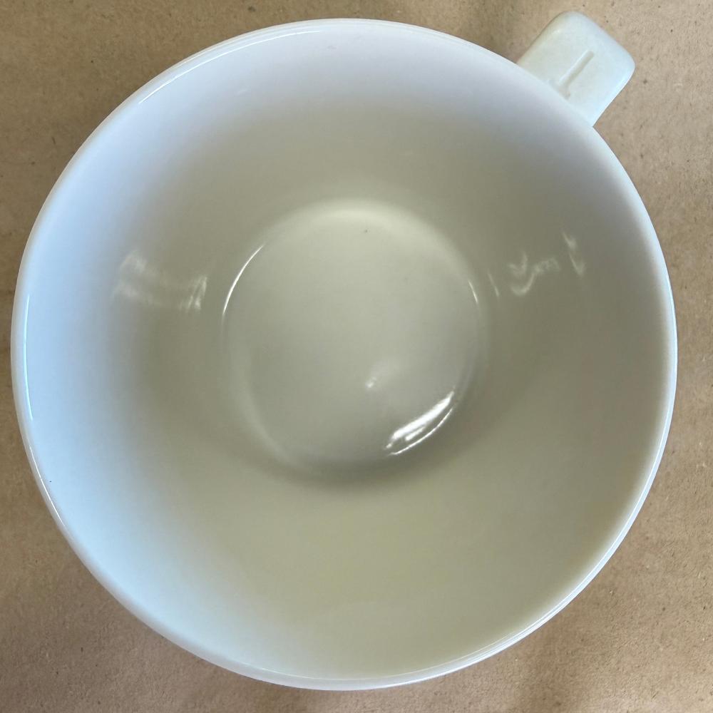 Starbucks White Embossed Siren with T on Handle Mug-2015