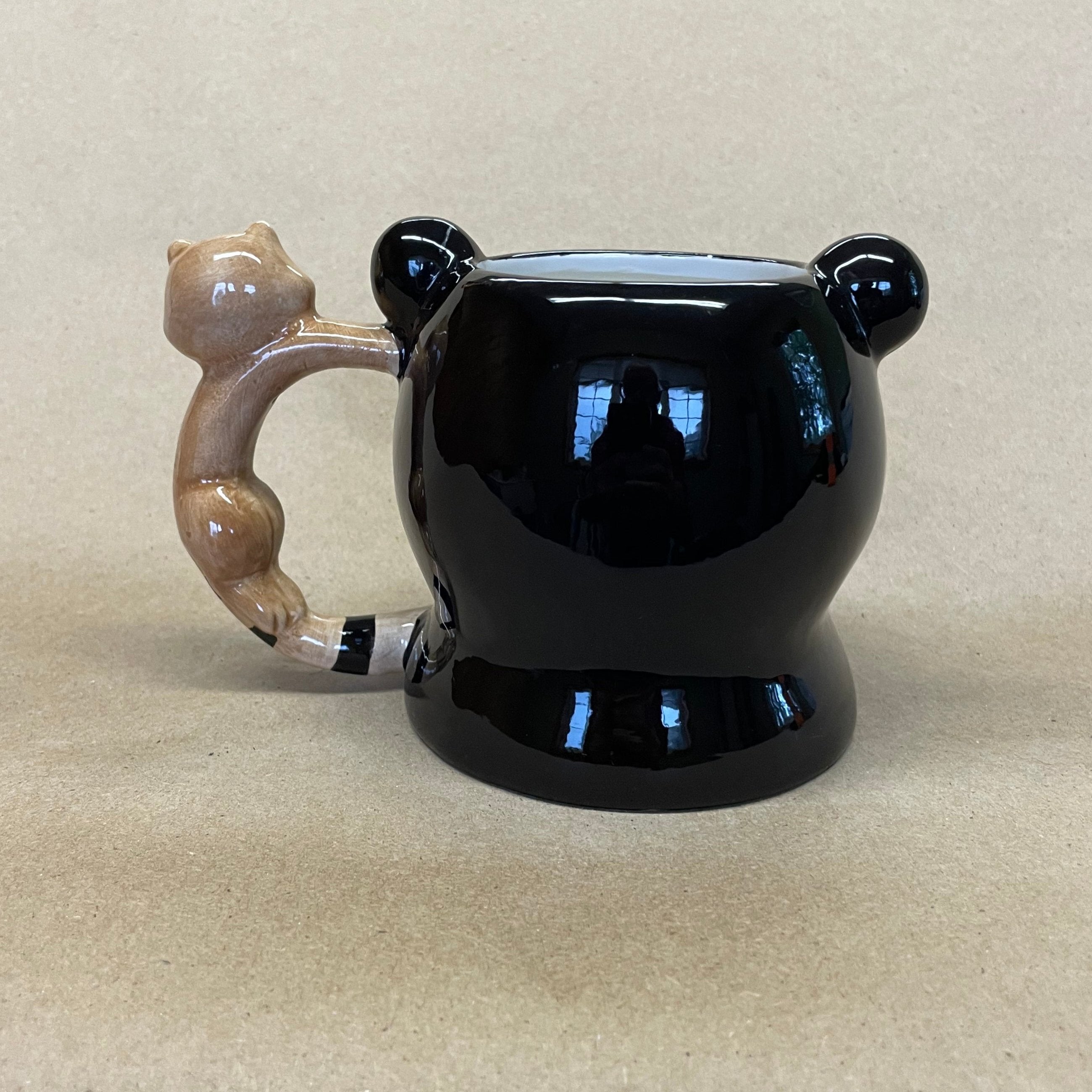 Bear Head with Racoon Hangle 3D Mug