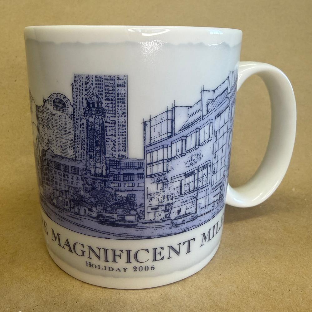Starbucks Architecture Series Chicago Magnificent Mile Holiday Mug-2006