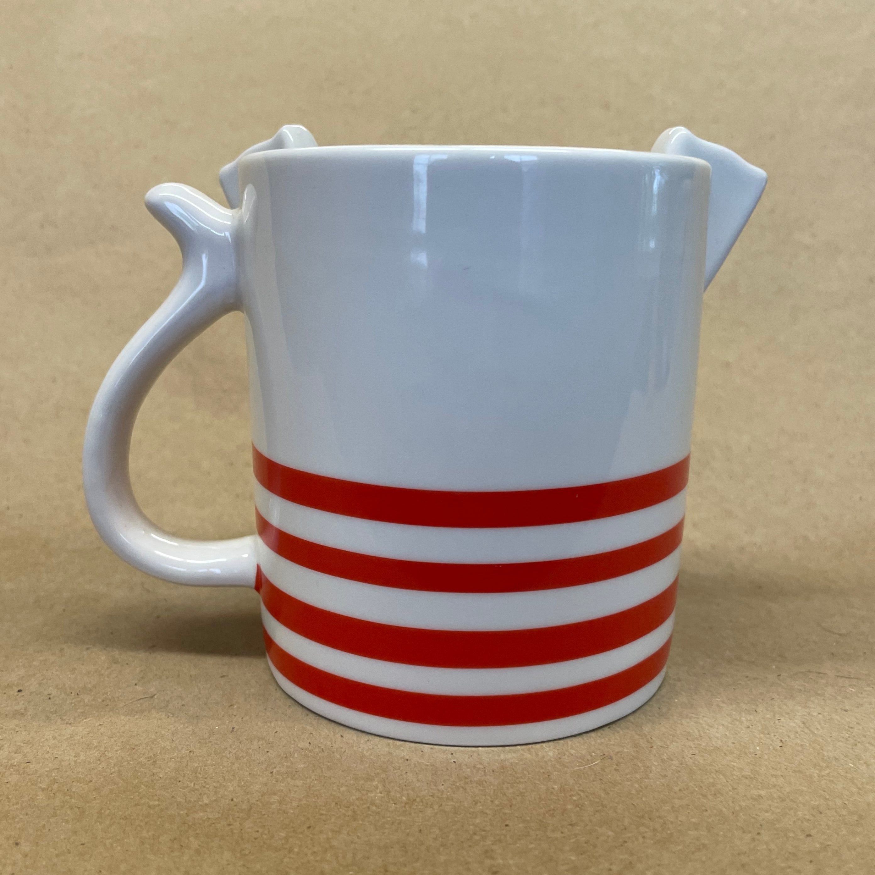 Parker Lane Dog with Figural Ears, Tail Red Striped Mug