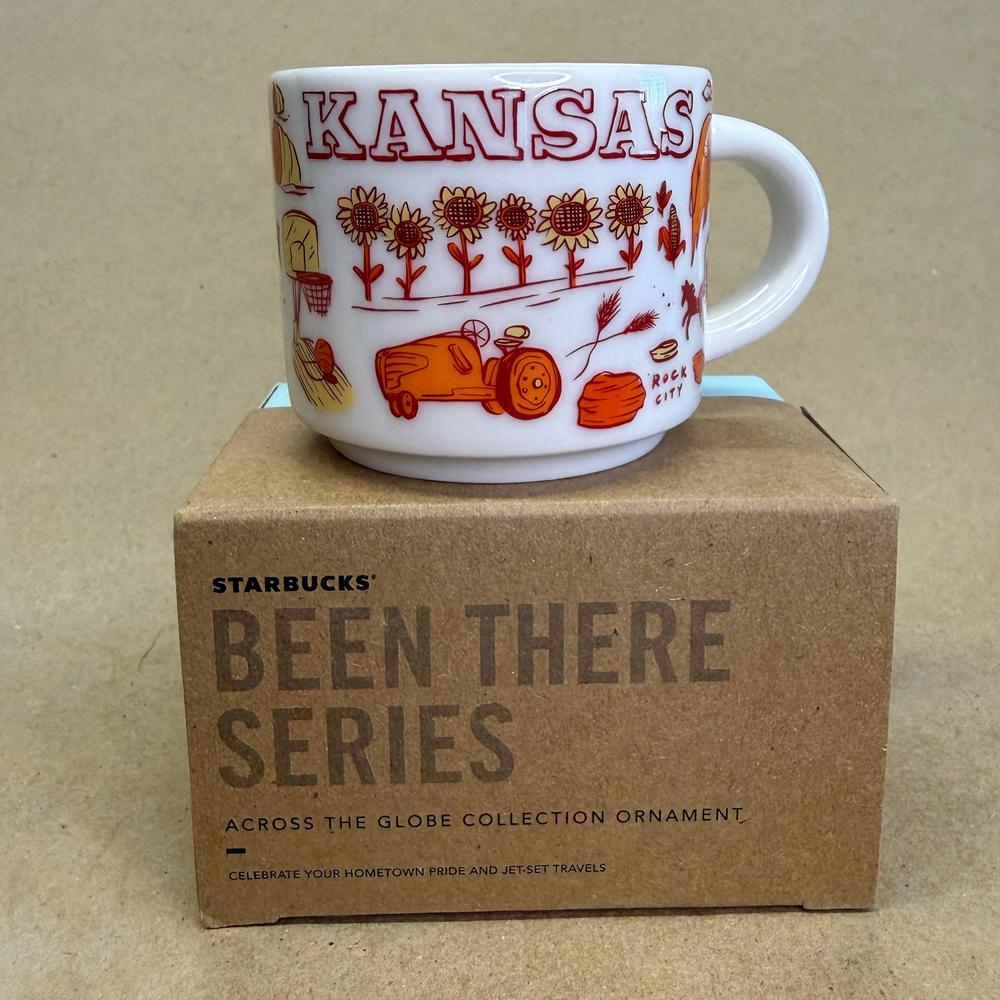 Starbucks Been There Series Kansas Ornament Mug NIB-2019
