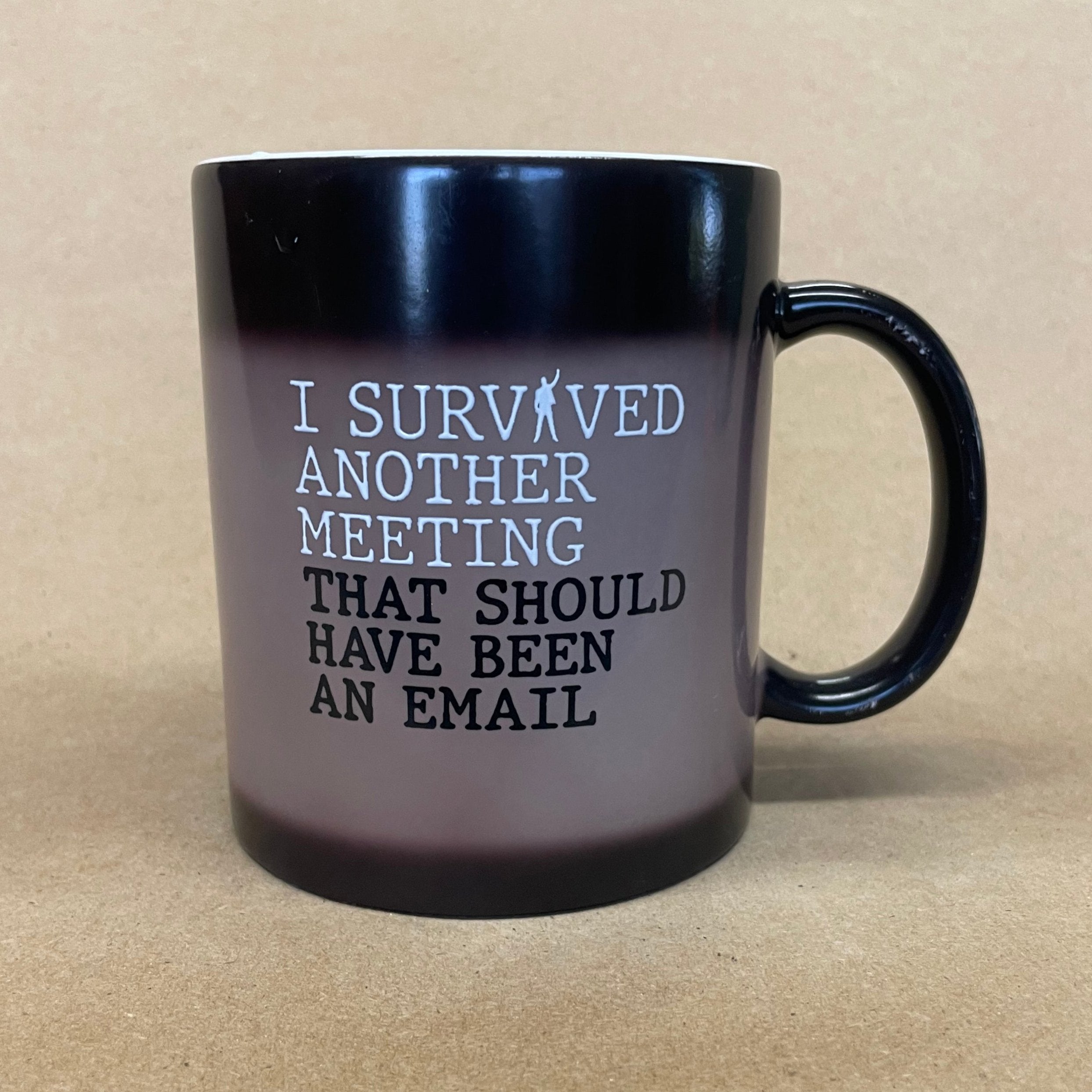 I Survived Another Meeting Heat Activated Mug