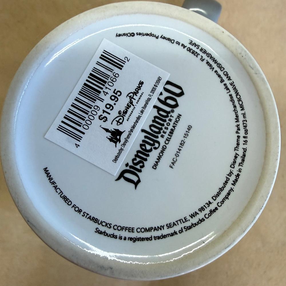 Starbucks Disneyland Resort 60th Anniversary Diamond Celebration Mug NIB