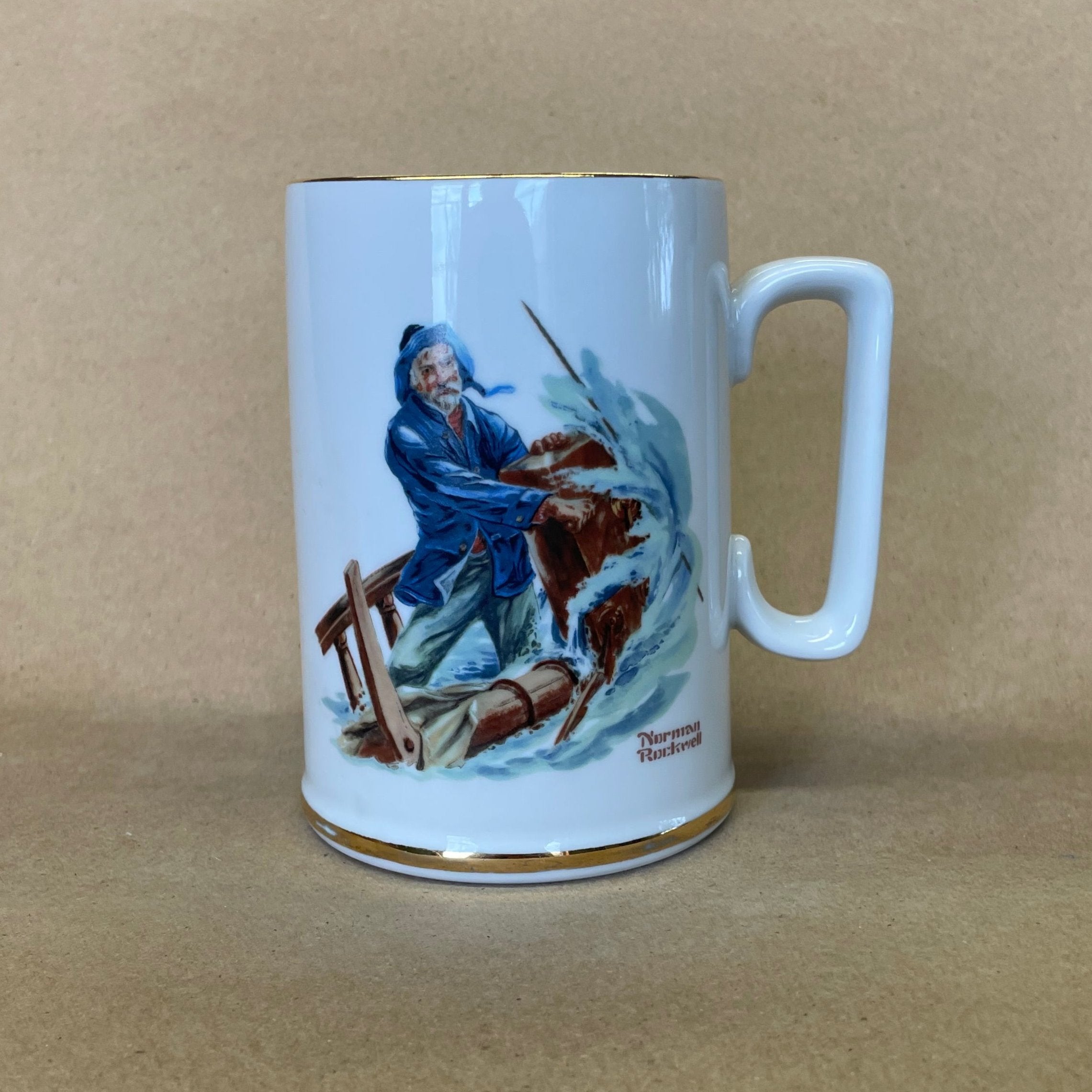 Norman Rockwell Braving the Storm Mug-1985