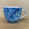 Lilly Pulitzer Blue Floral Gold Handle Mug