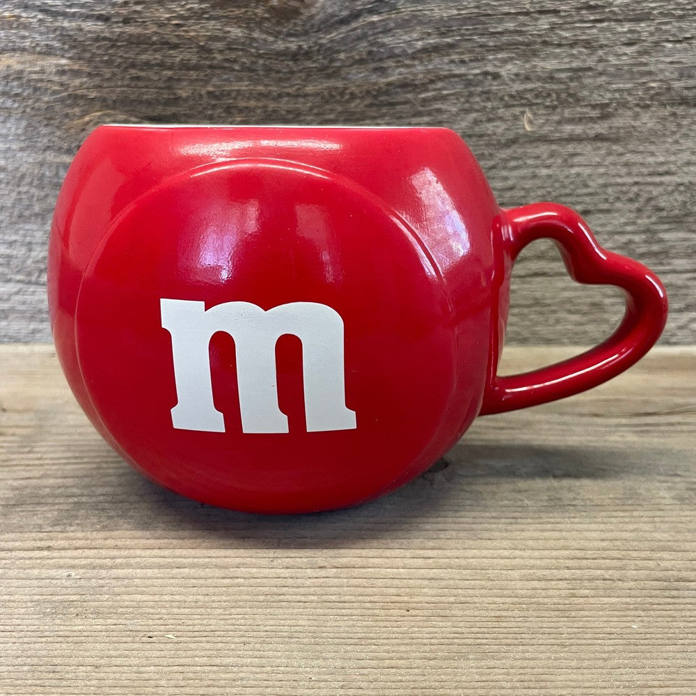 M&M Heart Handle Red Mug-2005