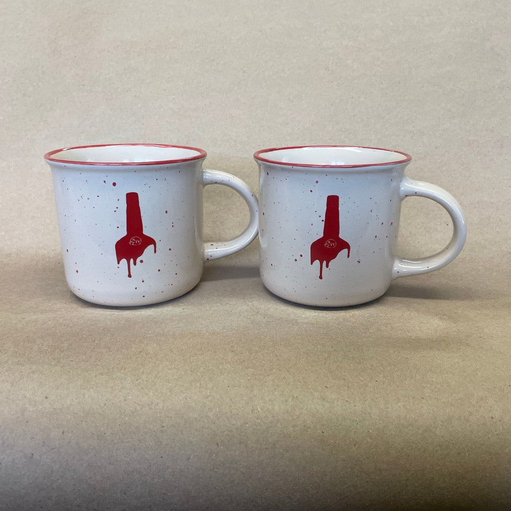 Maker's Mark Speckled Mugs-Pair