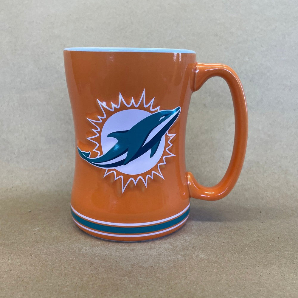 Miami Dolphins Orange Sculpted Mug-2013