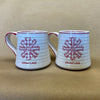 Molly Hatch Anthropologie Snowflake Mugs-Pair