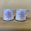 Molly Hatch Anthropologie Snowflake Mugs-Pair