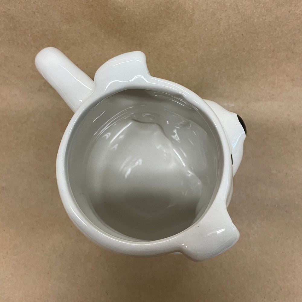 Real Living Sculptured White Dog with Scarf Mug