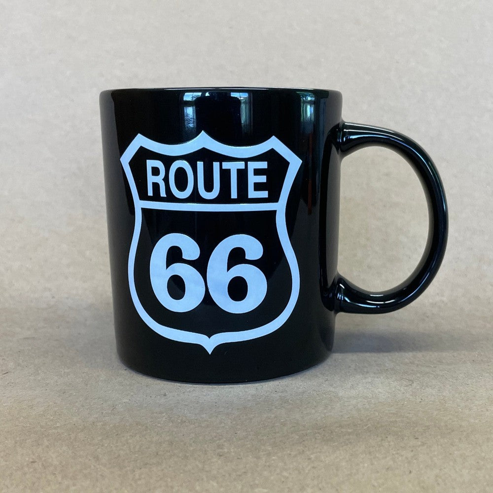 Route 66 Sign Black Mug