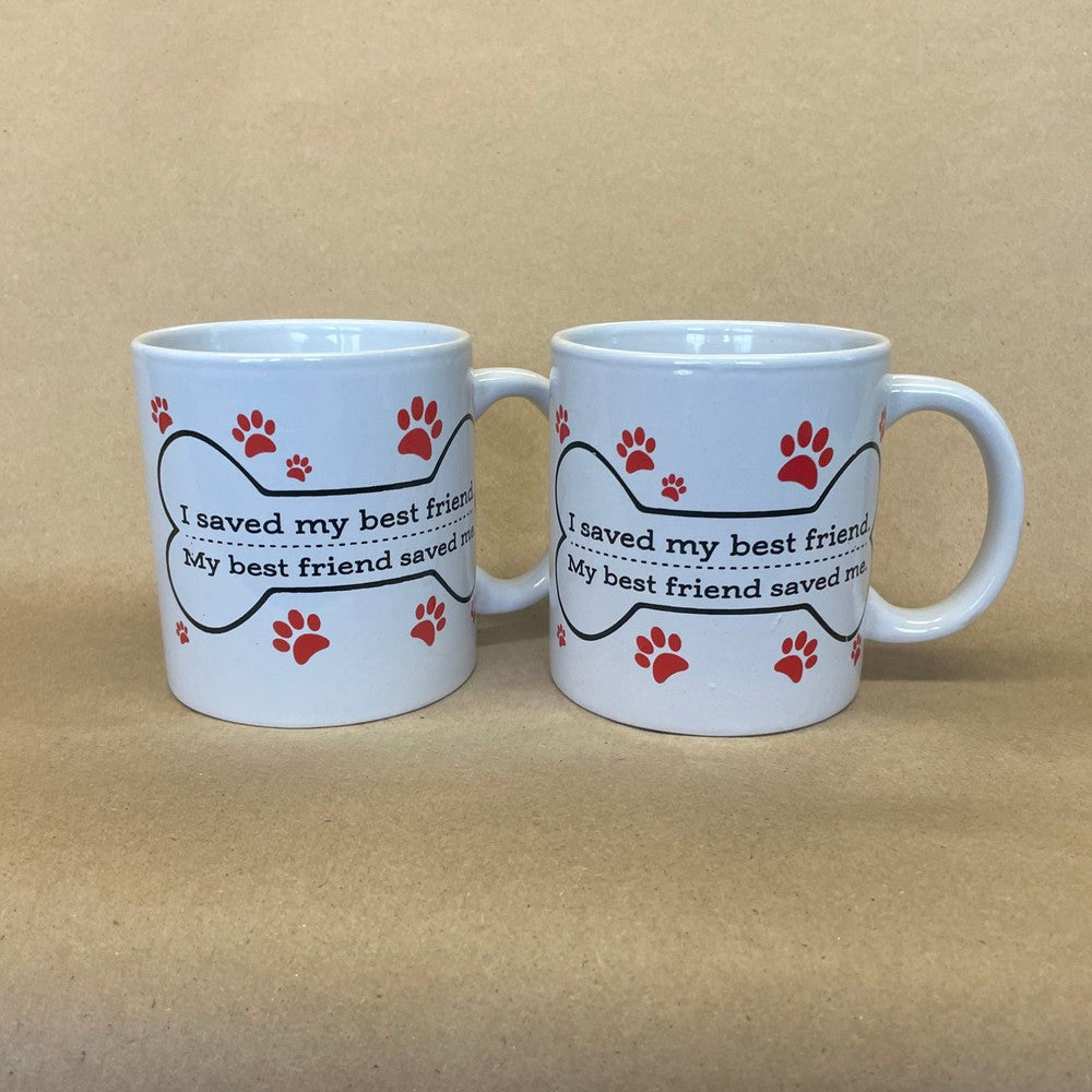 Royal Norfolk I Saved My Best Friend Mugs-Pair