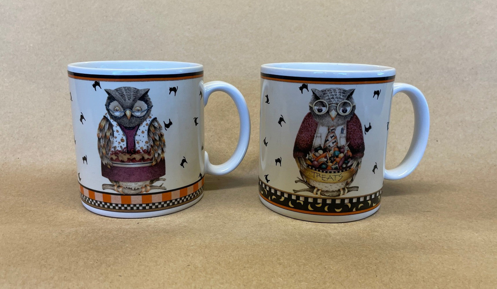 Sakura Debbie Mumm Halloween Owl Mugs-2000 Pair