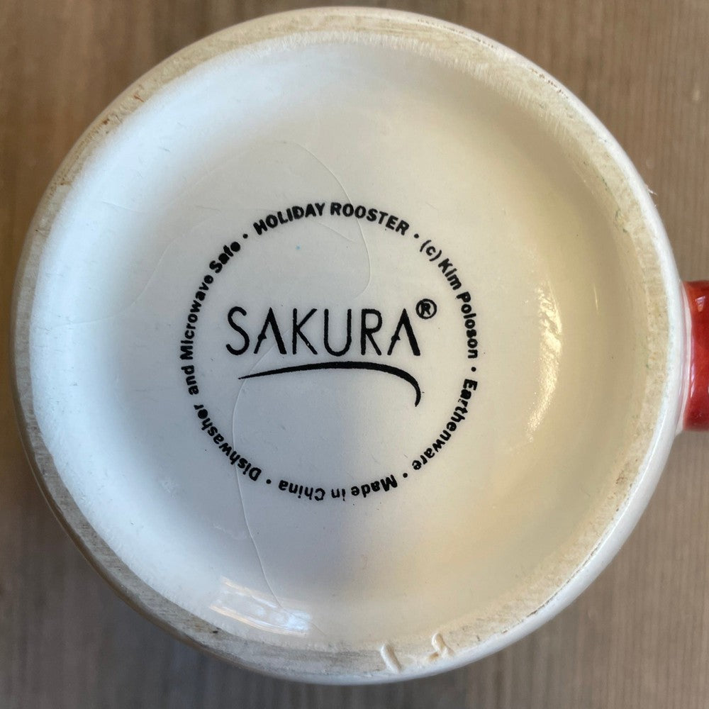 Sakura Holiday Rooster Mug