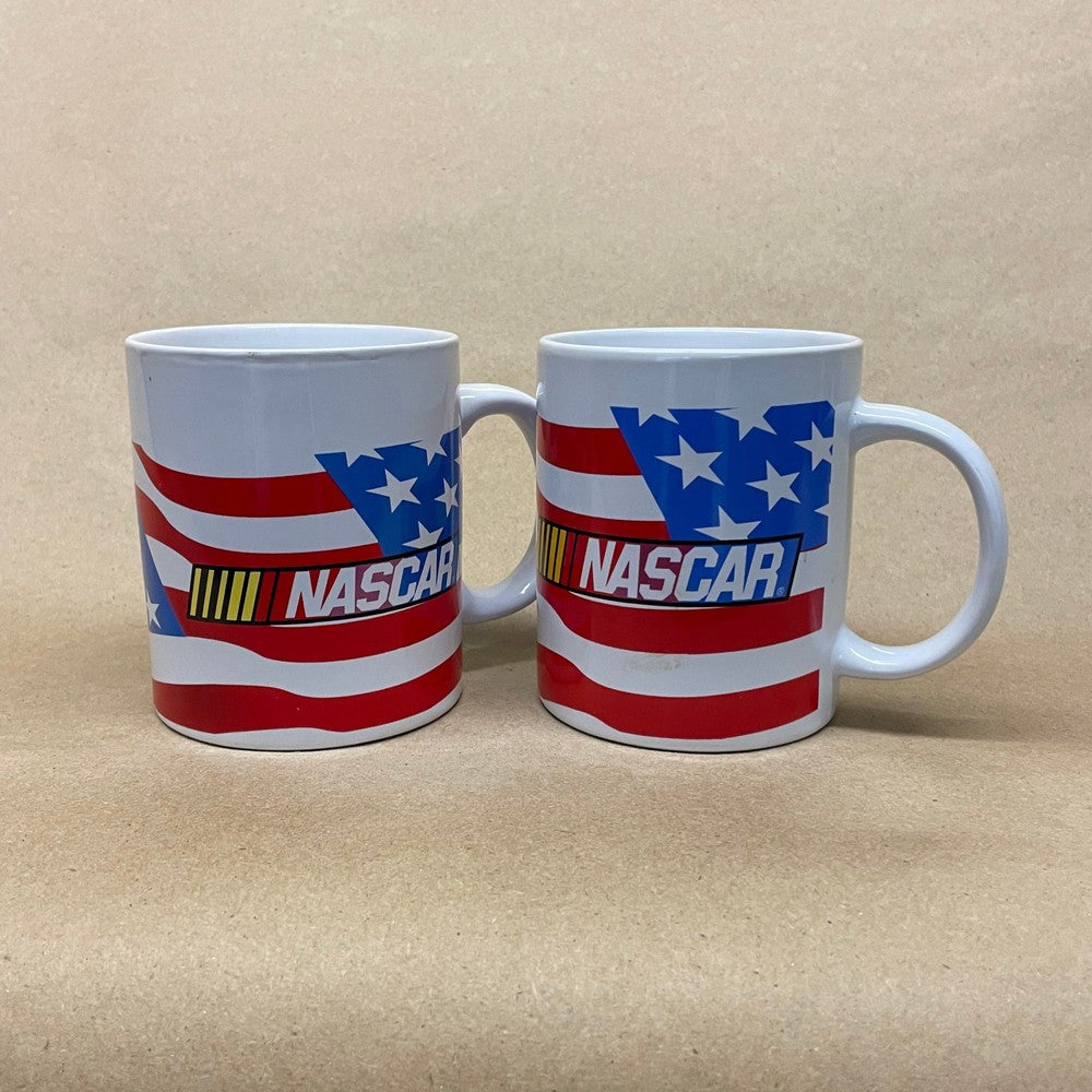 Sherwood NASCAR US Flag Mugs-2005 Pair