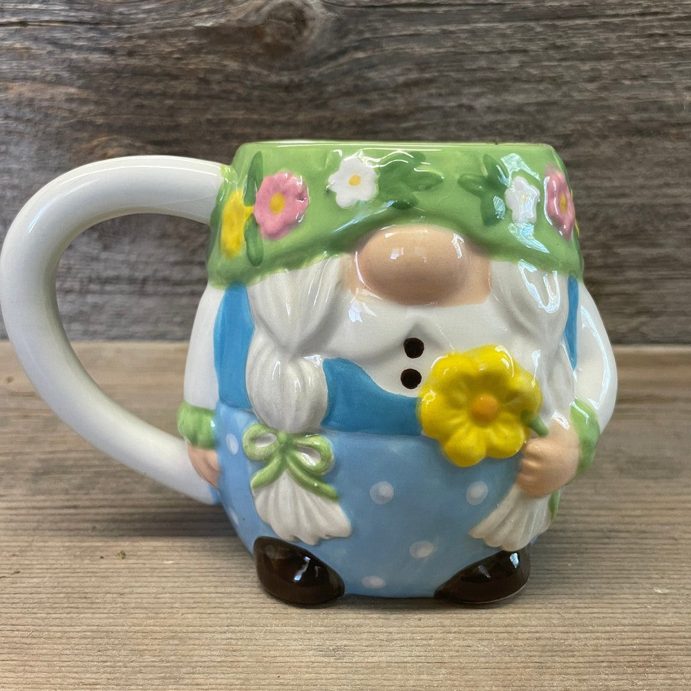 Simply Spring Garden Gnome Molded Mug