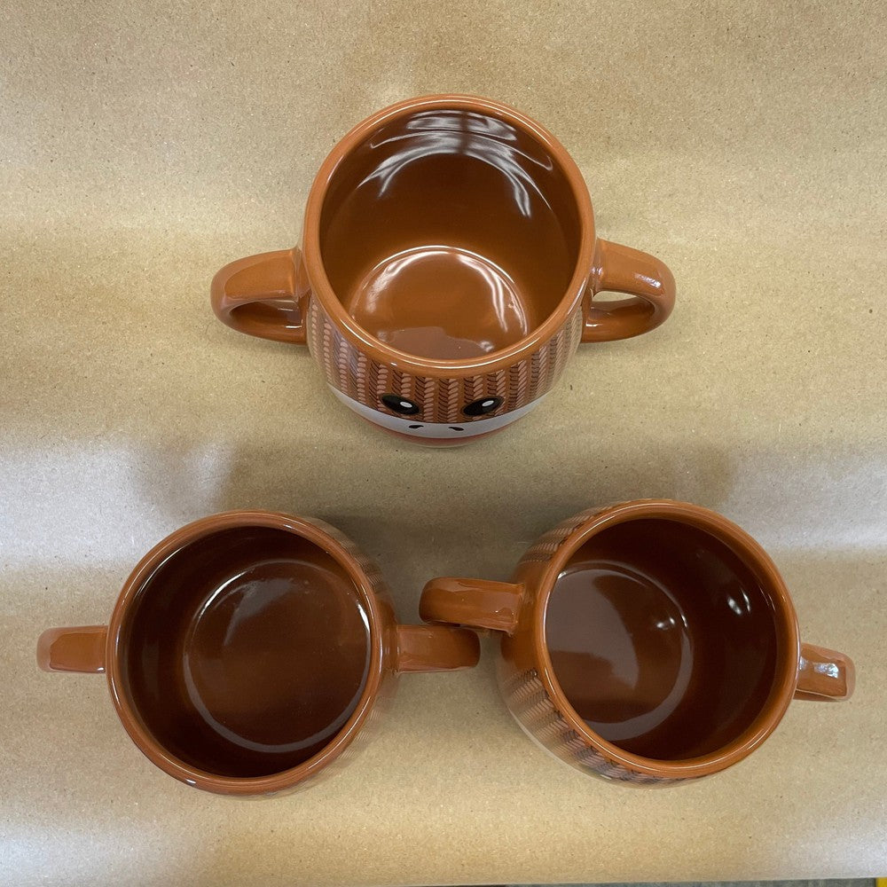 Sock Monkey Double Handle Mugs-Set of 3
