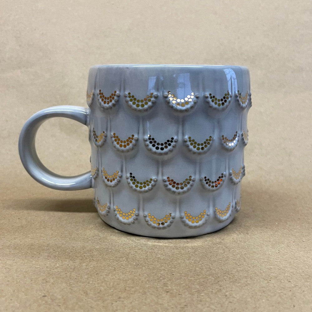 Starbucks Anniversary Mermaid 3D Gold Scale Grey Mug-2016