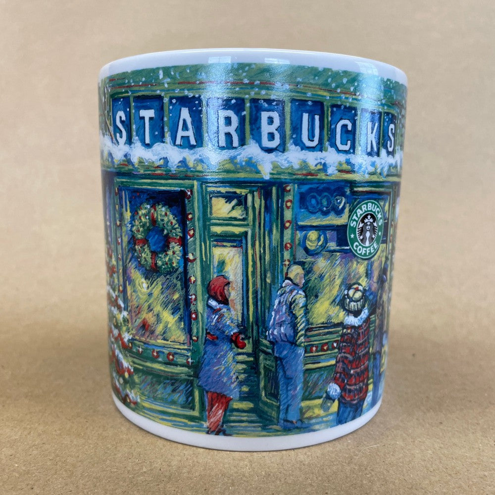 Starbucks Barista Pike Place Market Christmas Scene Mug-2000