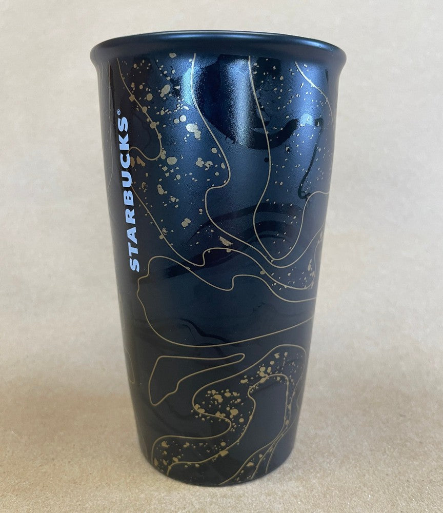 Starbucks Black and Gold Tumbler Mug