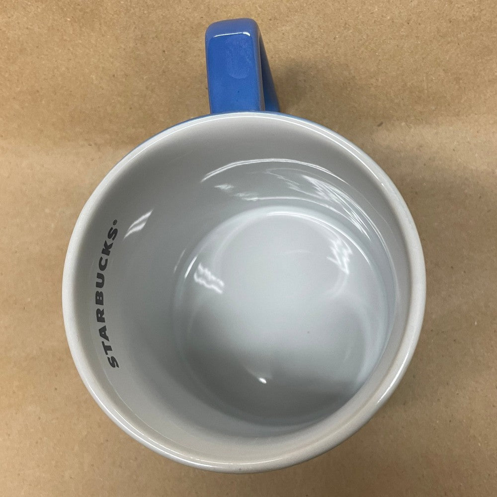 Starbucks Blue and White Textured Ombre Mug-2022