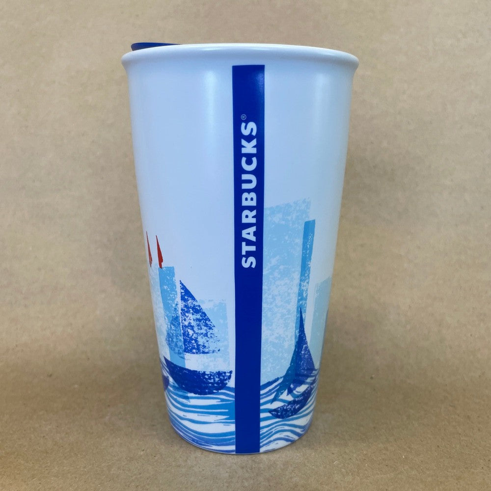 Starbucks Chicago Ceramic Sailboat Tumbler Mug-2016