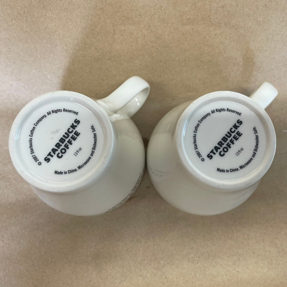 Starbucks Coffee Company Tapered Mugs-Pair-2007
