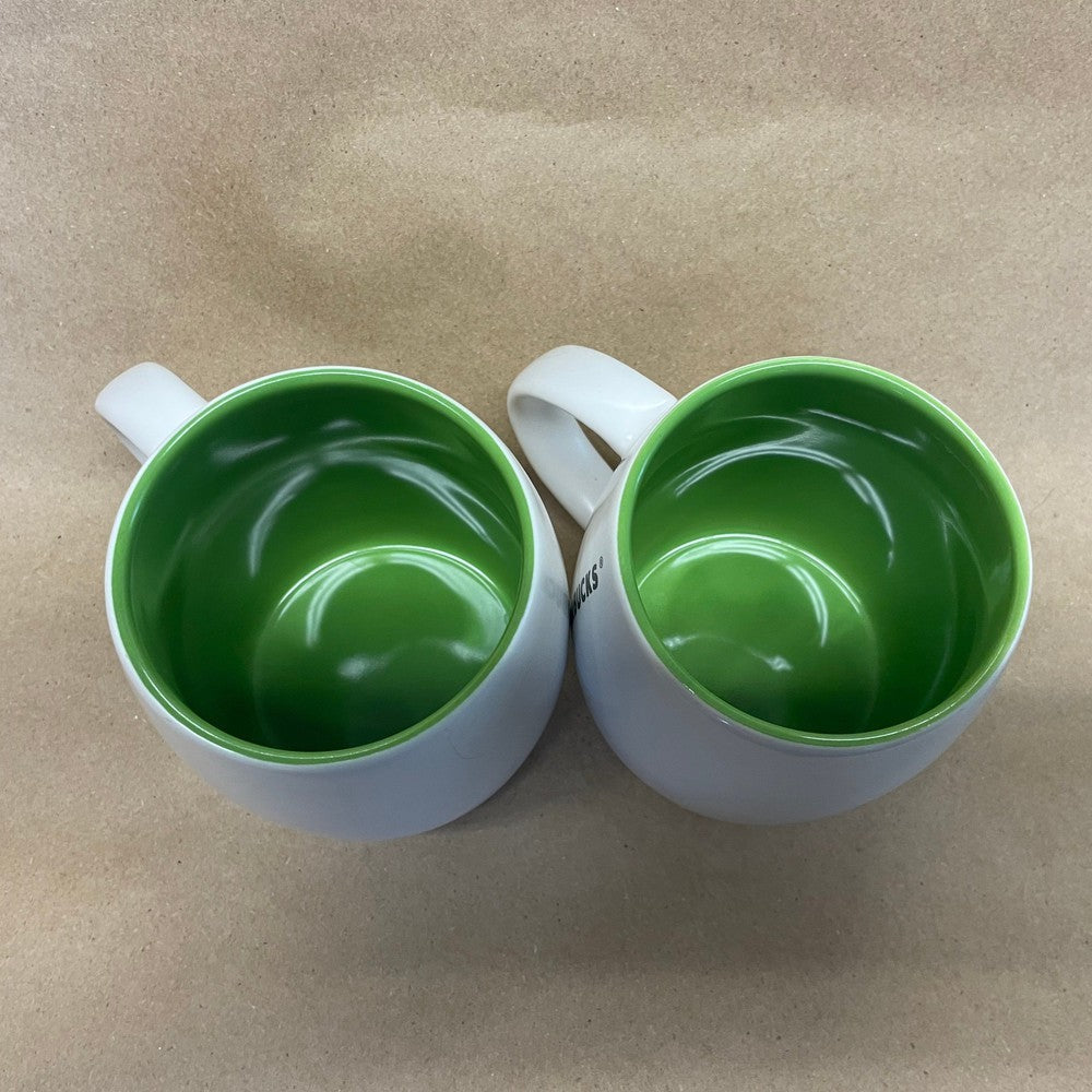 Starbucks Etched Siren Mermaid Mugs-2011 Pair