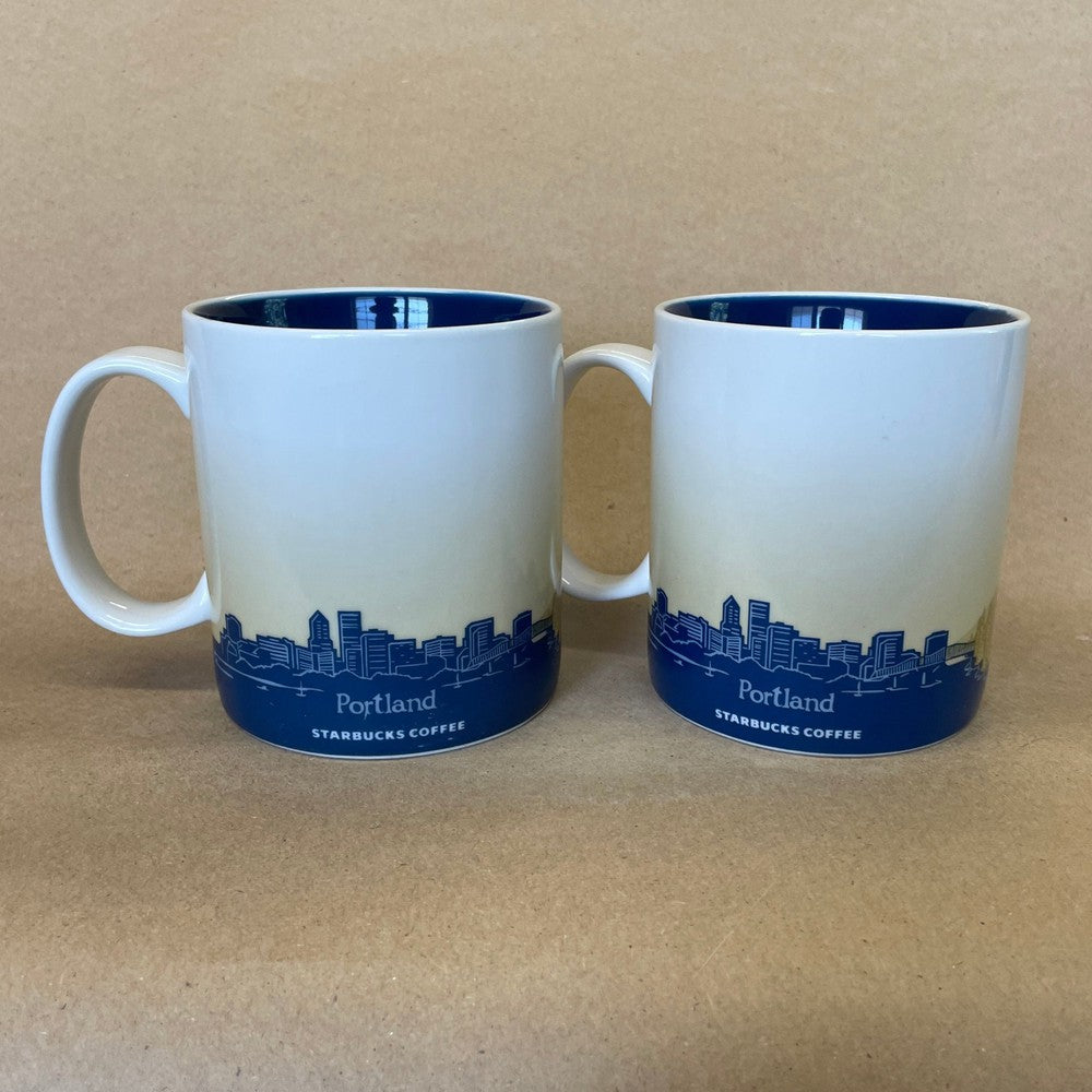 Starbucks Global Icon Collector Series Portland Mugs-2012 Pair