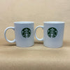 Starbucks Green Siren White Mugs-Pair