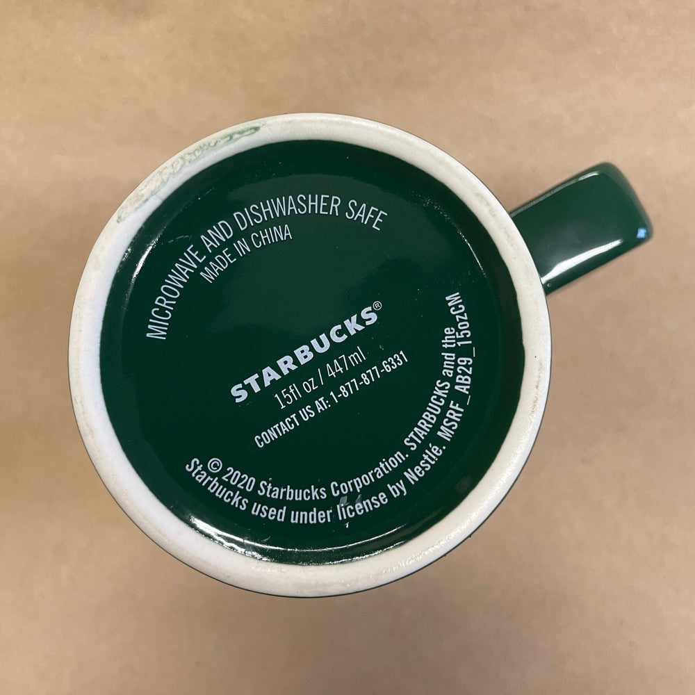Starbucks Green with Siren Logo Tall Square Handle Mug-2020
