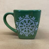 Starbucks Holiday Square Green Snowflake Mug-2004