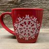 Starbucks Holiday Square Red Snowflake Mug-2004