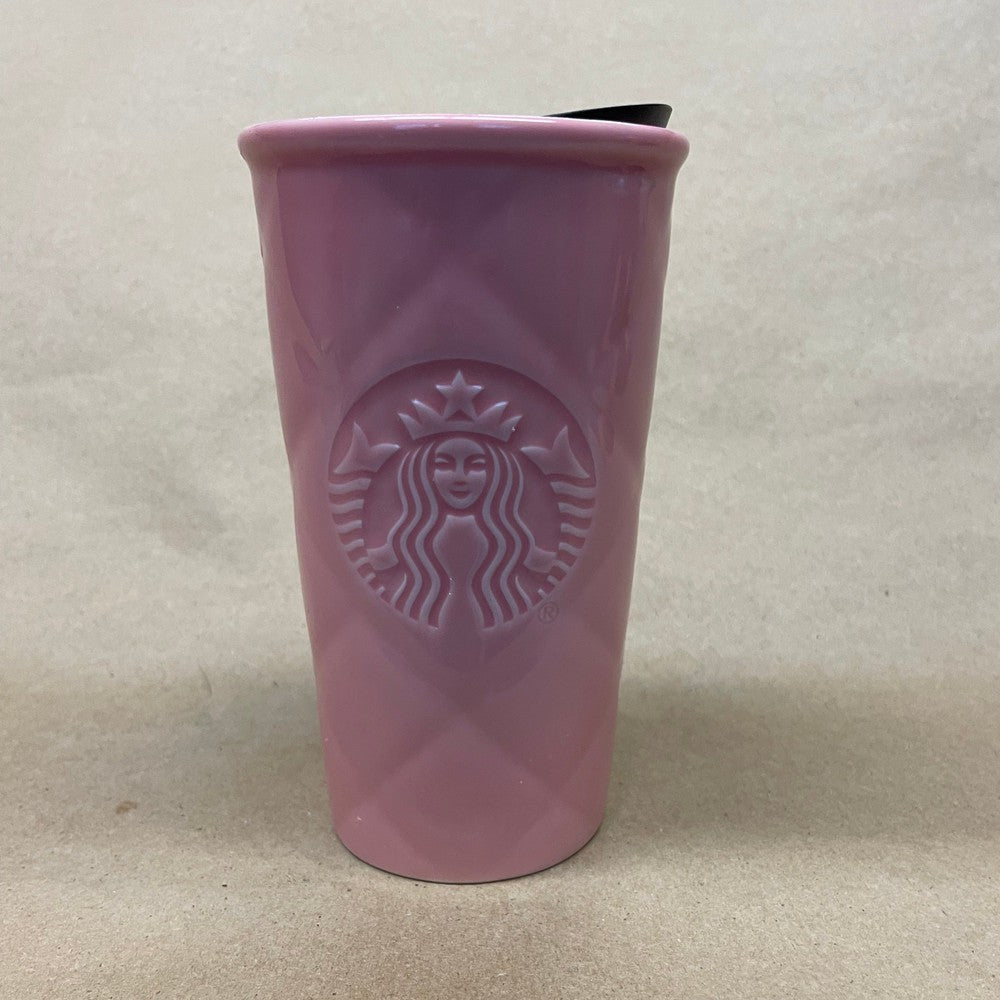 Starbucks Pink Quilted Siren Ceramic Tumbler Mug-2016