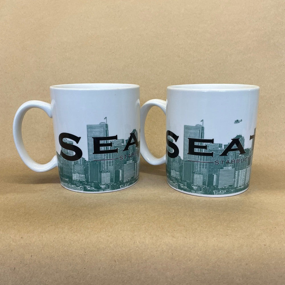 Starbucks Skyline Series Seattle Mugs-2002 Pair