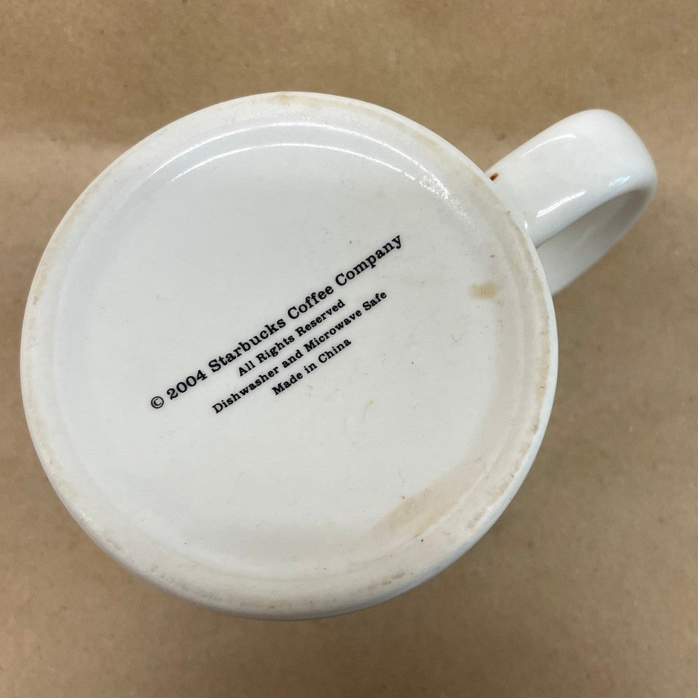 Starbucks Small White with Green Logo Mug-2004