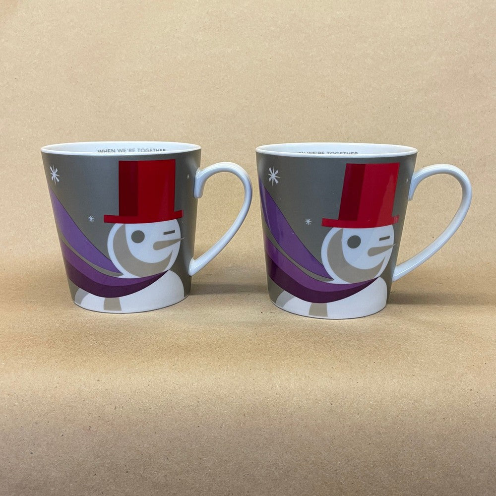 Starbucks Snowman When We're Together Mugs-2011 Pair