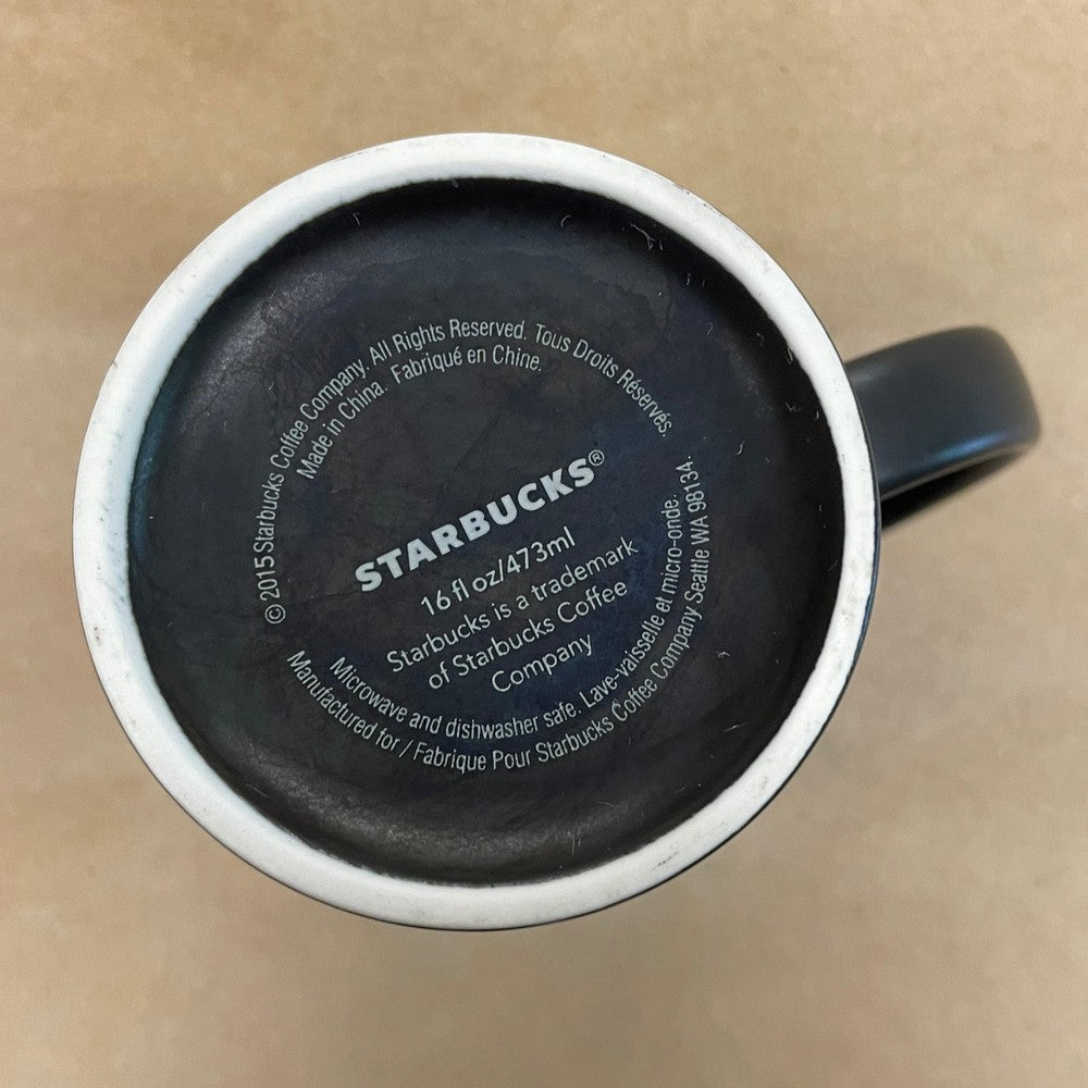 Starbucks Tall Black with White Siren Mug-2015