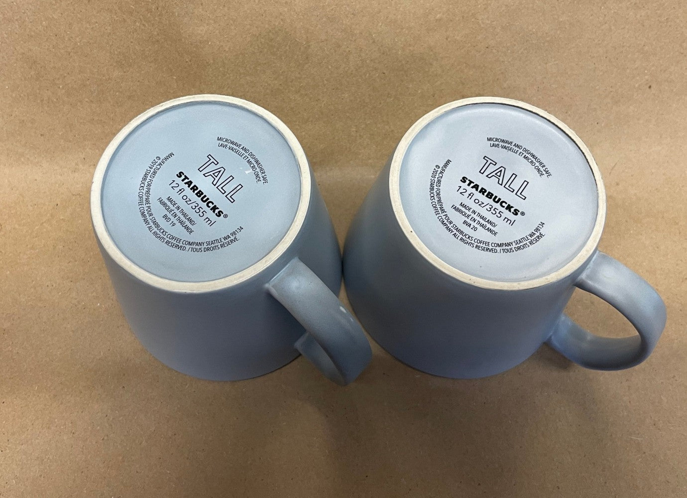 Starbucks Tall Siren Embossed Mugs-2019 Pair