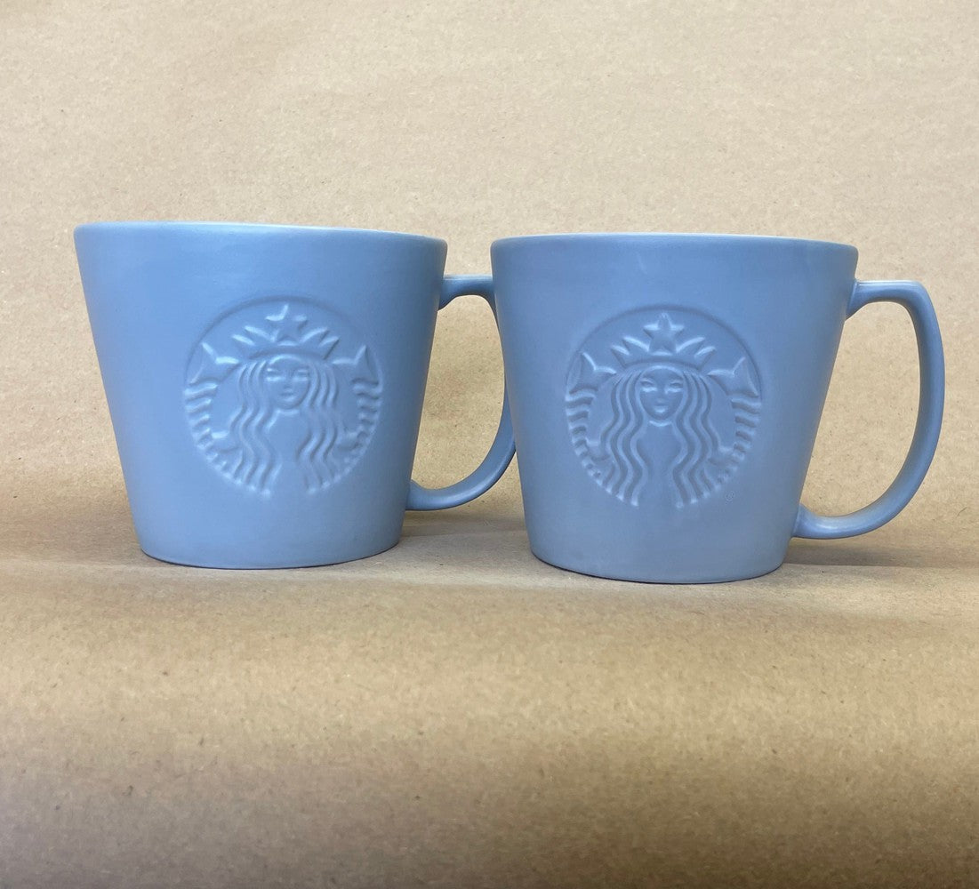 Starbucks Tall Siren Embossed Mugs-2019 Pair