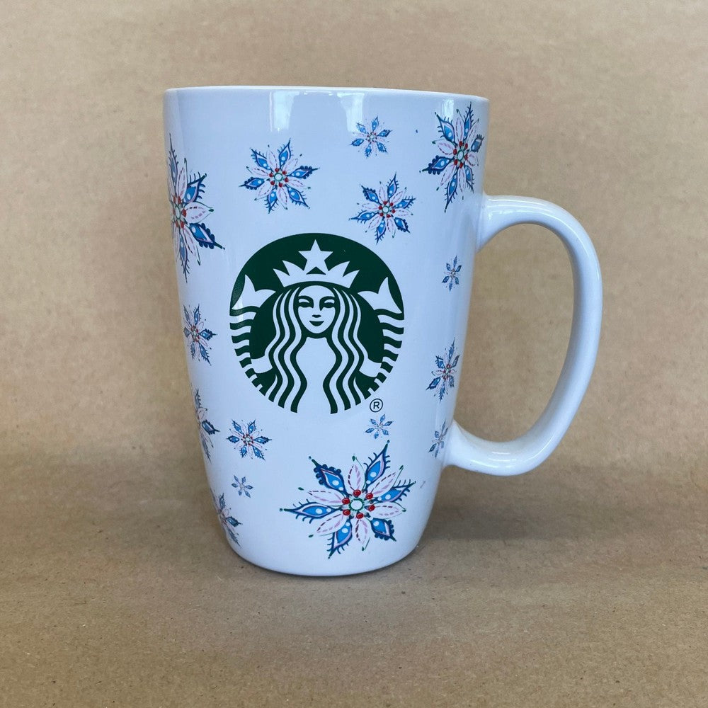 Starbucks Tall White Siren with Snowflakes Mug-2020