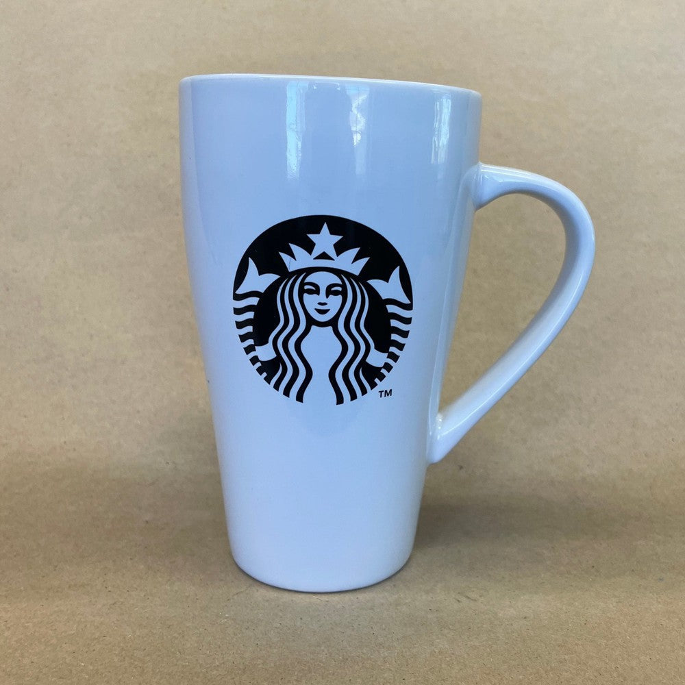 Starbucks Tall White with Black Siren Mug-2014