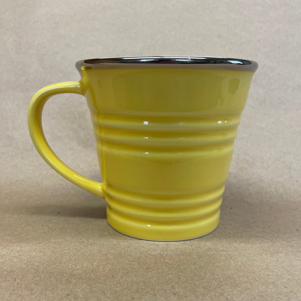 Starbucks Yellow with Silver Rim Mug-2007