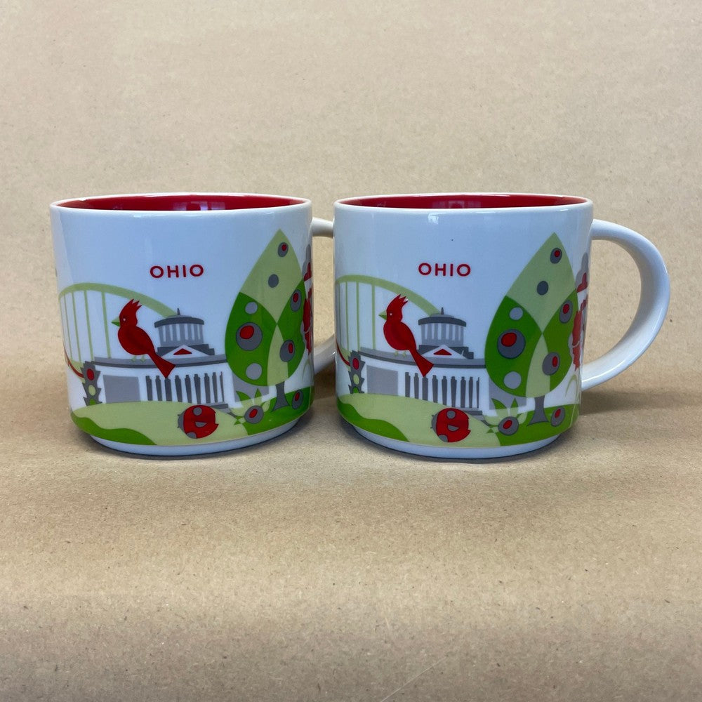 Starbucks You Are Here Series Ohio Mugs-2015 Pair