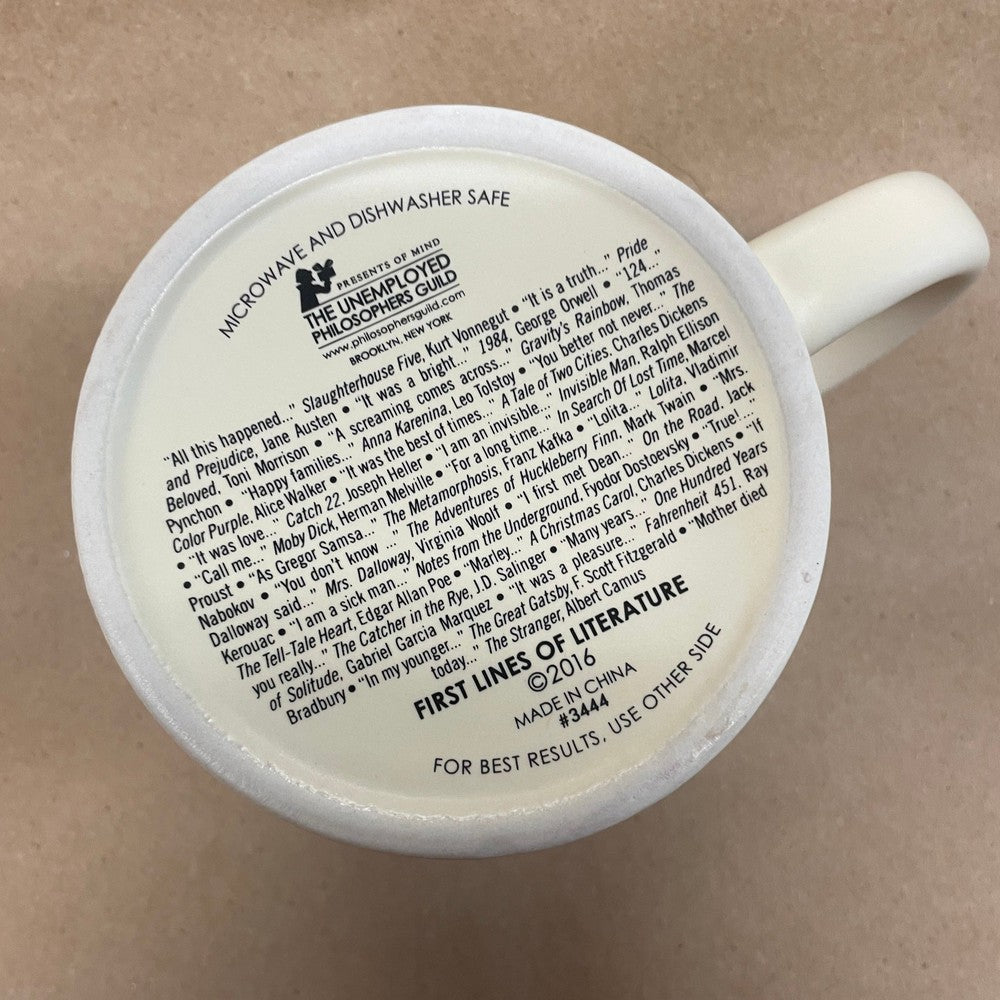 The Unemployed Philosophers Guild First Lines of Literature Mug-2016