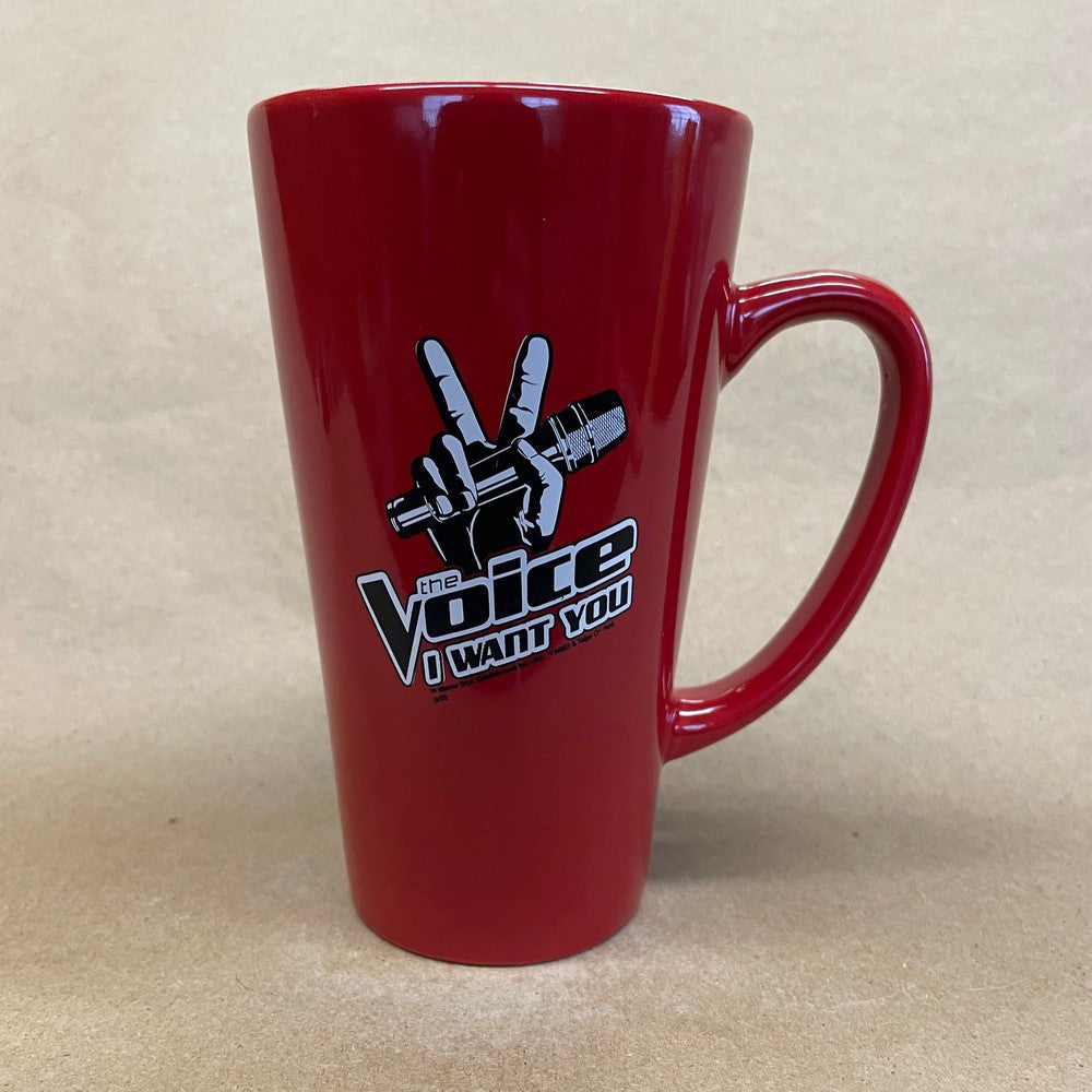 The Voice I Want You Tall Red Mug